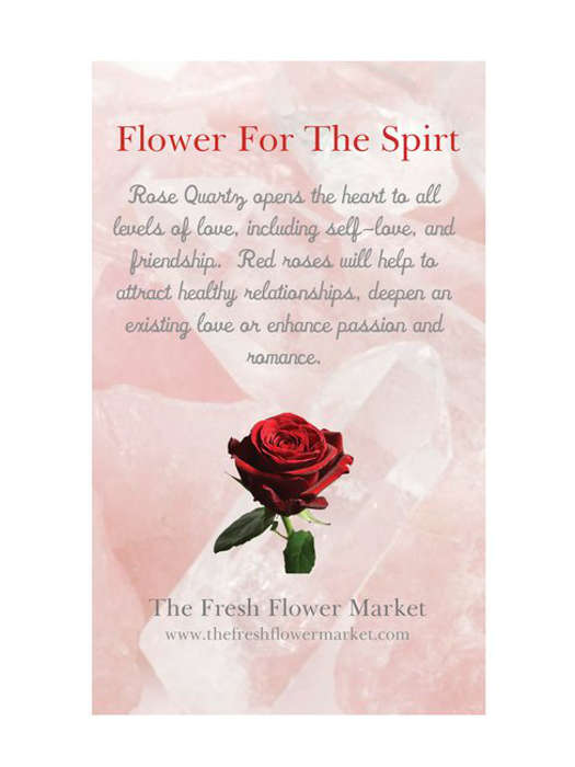 Flowers for the Spirit Roses Flowers, Card, Gemstone