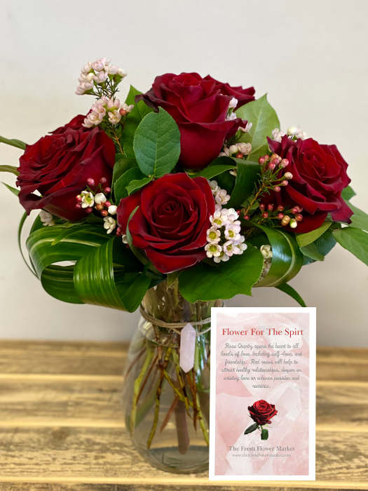 Flowers for the Spirit Roses Flowers, Card, Gemstone